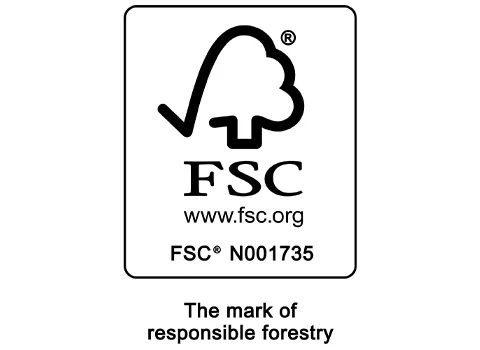 FSC märkningen står för Forest Stewardship Council